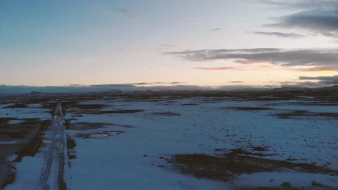 Snowfield under sunset 2 Stock Footage 100326616