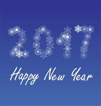 Snowflake 2017 Illustrazione stock