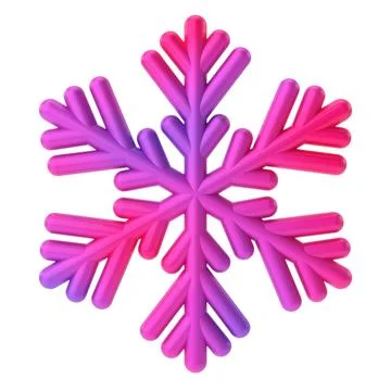 Snowflake. 3D Christmas element. Stock Illustration
