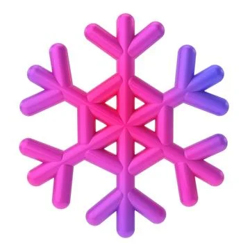 Snowflake. 3D Christmas element. Stock Illustration