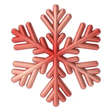 Snowflake. 3D Christmas element. Stock Photos