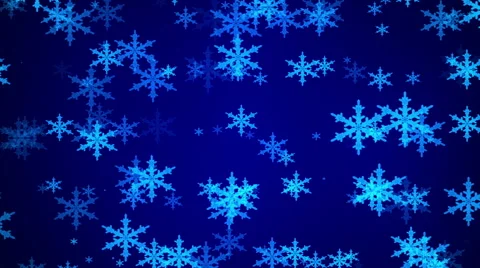 Snowflake, abstract motion, blue background, loop Stock Footage 44214107
