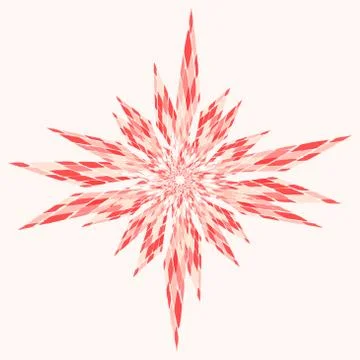 Snowflake Abstract Pink Stock Illustration