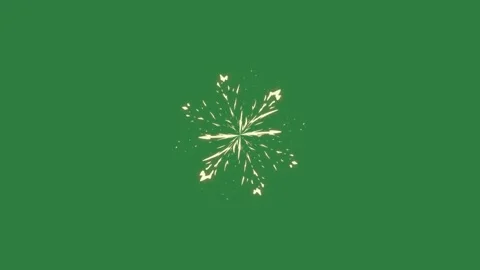 With snowflake and firework white cross clock fireworks in the middle Stock Footage 336053433