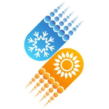 Snowflake and sun abstract Stock Illustration