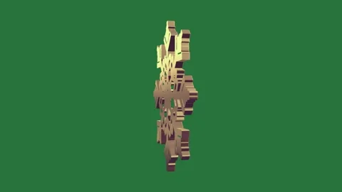 Snowflake Animated - Chroma Key Green Screen Footage Stock Footage 338017790