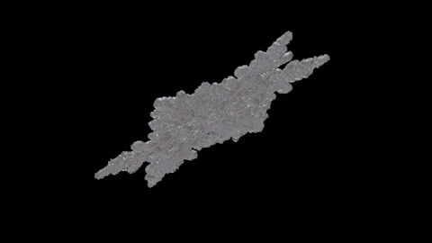SnowFlake Animation Alpha Stock Footage 268998365