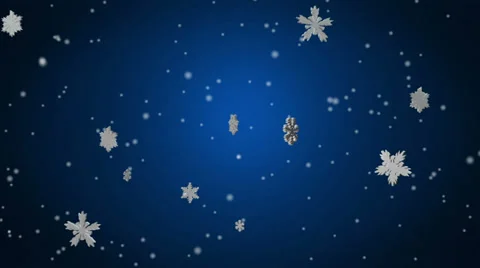 Snowflake Animation on Blue Background Stock Footage 30557094