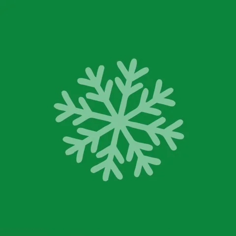 Snowflake animation on green screen Stock Footage 288689148
