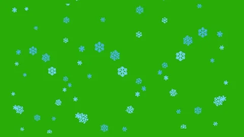 Snowflake animation on green screen Vídeo Stock 330762796