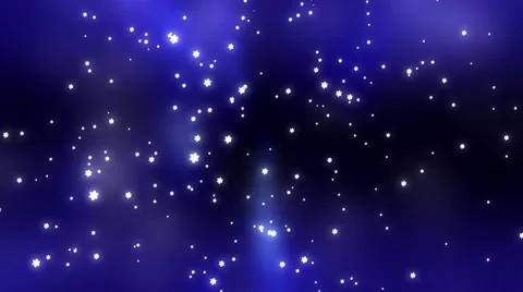 Snowflake animation with tiny bright glowing flakes Video stock 60241667