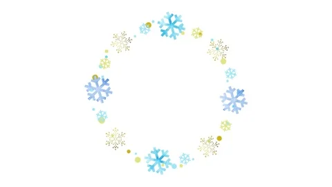 Snowflake animation for title background 動画素材 309309160