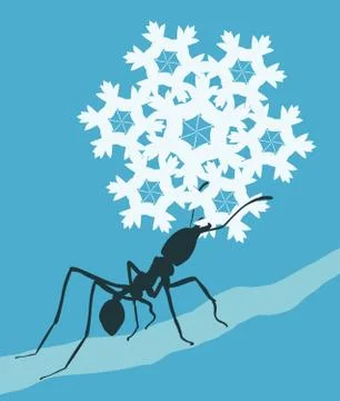 Snowflake ant Stock-Illustration