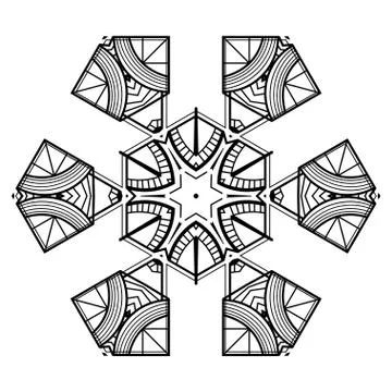 Snowflake art deco Stock Illustration
