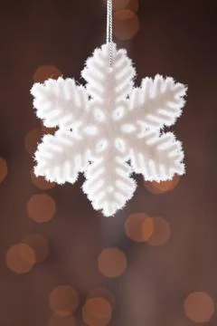 Snowflake on the background bokeh Stock Photos