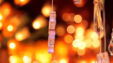 Snowflake on a background of garlands 動画素材 45416398