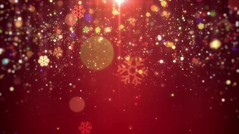 Snowflake Background with particle light and snowflake falling loop for chr.. Stock Footage 245120520