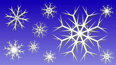 Snowflake Background Seamless Loop Video stock 10686498