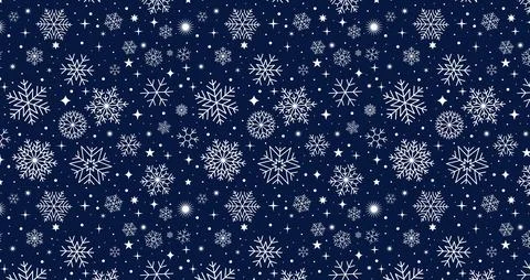 Snowflake background. Snow seamless pattern. Winter wallpaper Stock Illustration