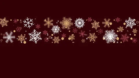 Snowflake band on maroon background. Video stock 322011687