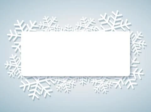 Snowflake banner for web Christmas concept background Stock Illustration