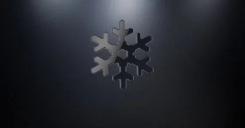 Snowflake Black 3d Icon Vídeos de archivo 71729437