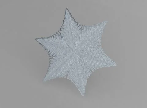 Snowflake on black background. This illustration based on macro photo of real Stock Illustration