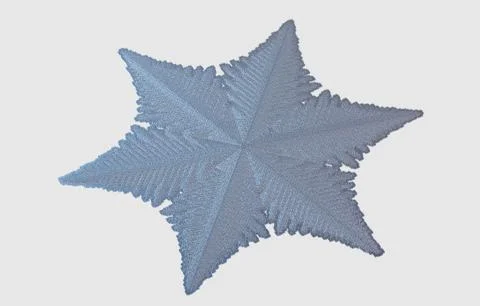 Snowflake on black background. This illustration based on macro photo of real Stock Illustration