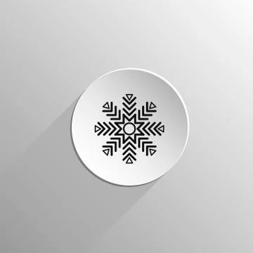 Snowflake black flat icon Illustrazione stock