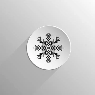 Snowflake black flat icon Stock Illustration