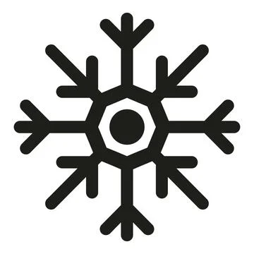 Snowflake black icon symbolizing winter cold weather Stock Illustration