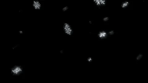 Snowflake Black screen background Stock footage Video stock 297430576