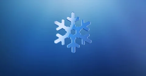 Snowflake Blue 3d Icon Stock Footage 71728887