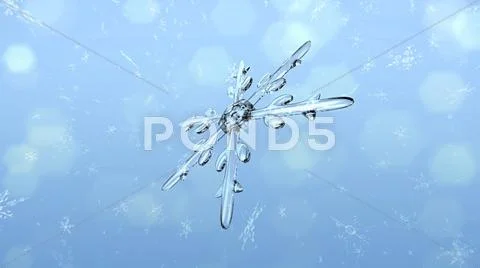 Snowflake with blue background 2 Stock Illustration