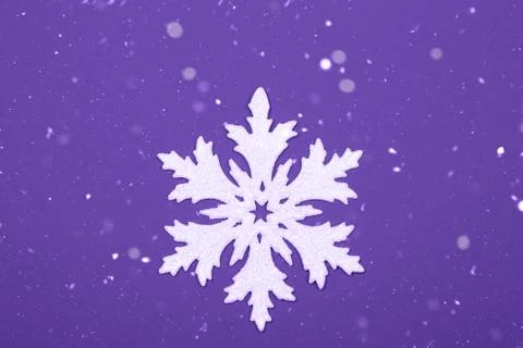 Snowflake on blue background Stock Photos