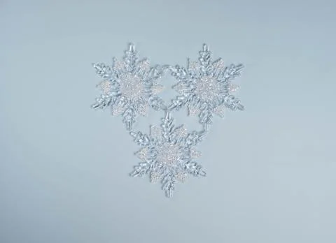 Snowflake on a blue background Stock Photos