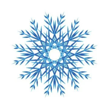Snowflake blue gradient isolated icon on white Stock Illustration