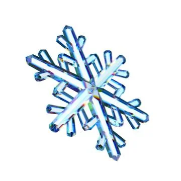 Snowflake Blue Ice Crystal Winter Symbol isolated Illustrazione stock