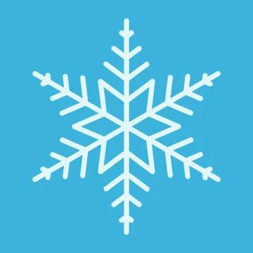Snowflake on blue Stock Illustration
