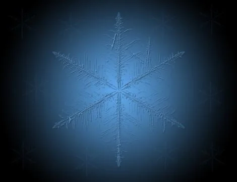 Snowflake on blue Stock Photos