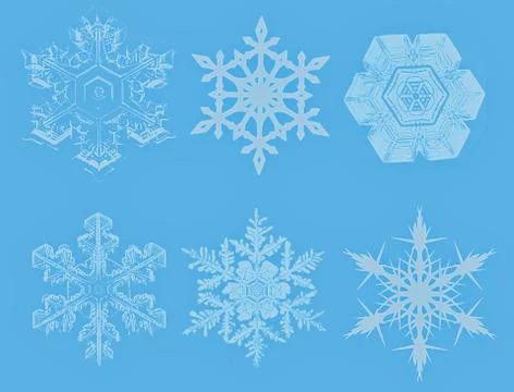 Snowflake on blue Foto stock