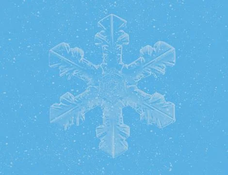 Snowflake on blue Stock Photos