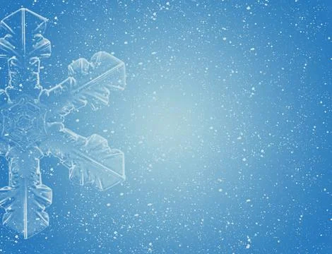 Snowflake on blue Stock Photos