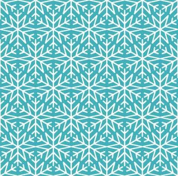 Snowflake blue seamless pattern for card, fabric, textile, cloth. Vector Stock Illustration