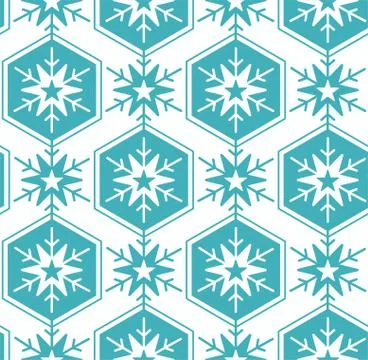 Snowflake blue seamless pattern for card, fabric, textile, cloth. Vector Stock Illustration