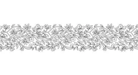 Snowflake border decoration Stock Illustration