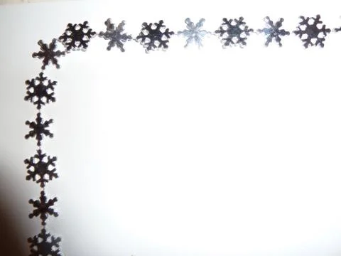 Snowflake border Stock Photos