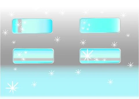 Snowflake buttons Stock Illustration