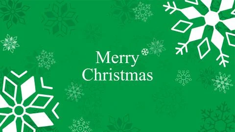 Snowflake card on green background Stock-Illustration