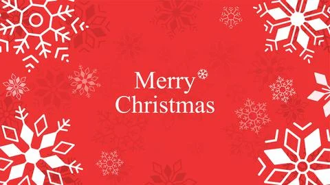Snowflake card on red background Stock Illustration